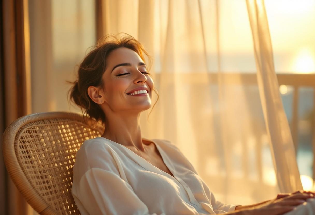 مسحوق كولاجين بحري مع كوب وخلفية طبيعية هادئة