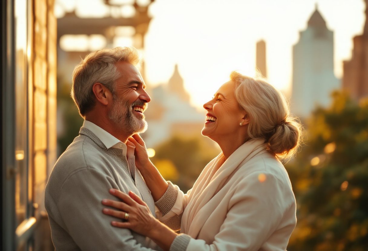 Pareja disfrutando de un momento íntimo y relajado