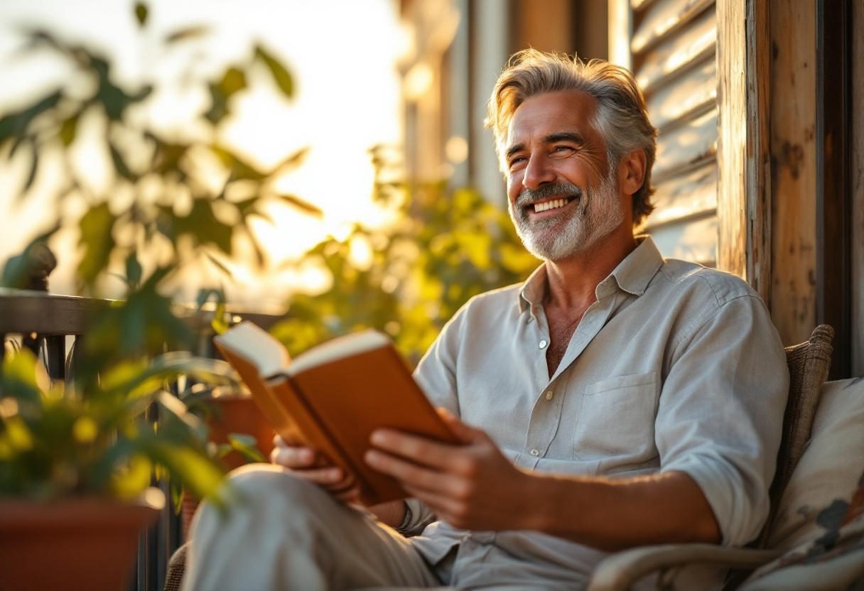 Ambiente relajado de bienestar con elementos naturales y luz suave