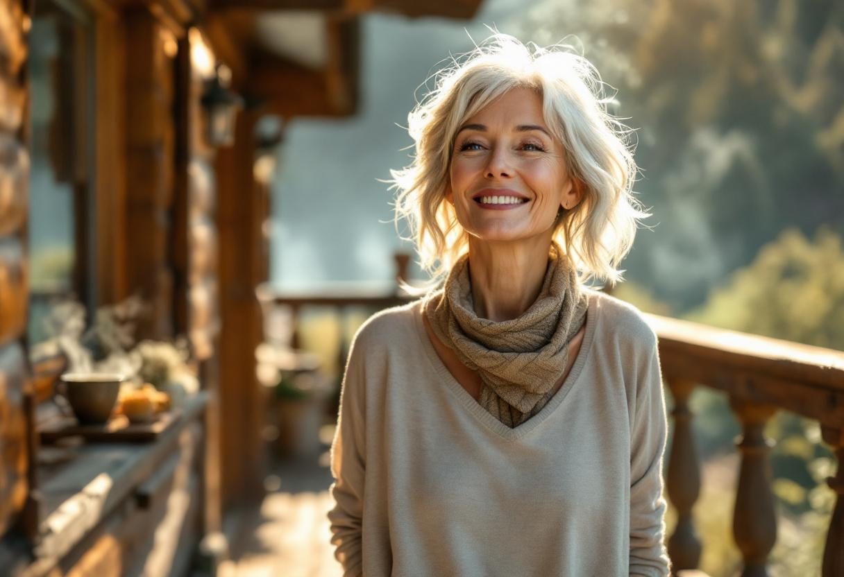 Person bei entspannender Körperpflege-Routine mit wärmendem Gel