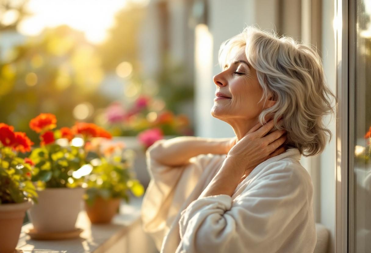 Жена със здрава и сияйна кожа в ежедневна среда