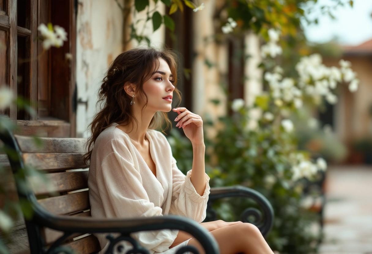 Жена прилагаща продукт за грижа за кожата у дома