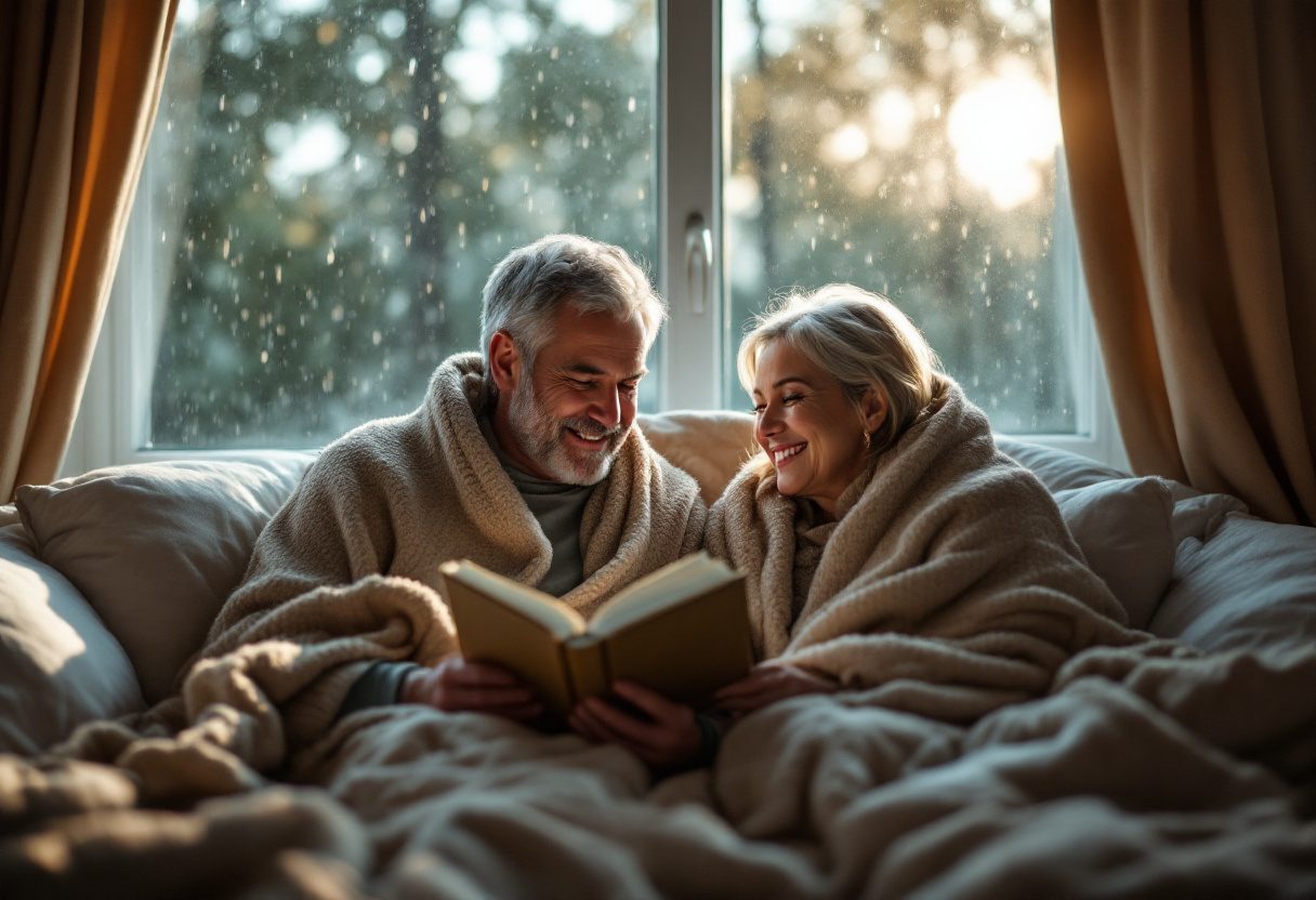 Relaxing nighttime supplement lifestyle scene