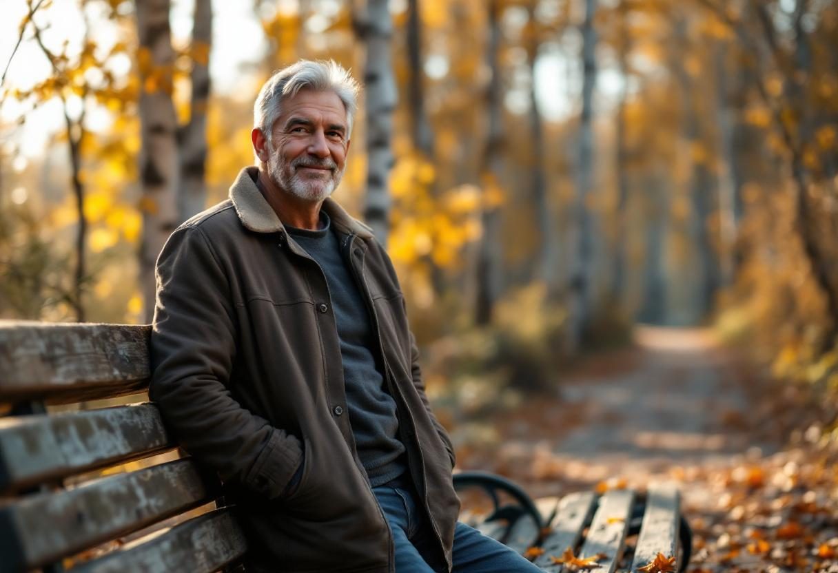 Man enjoying active healthy lifestyle outdoors