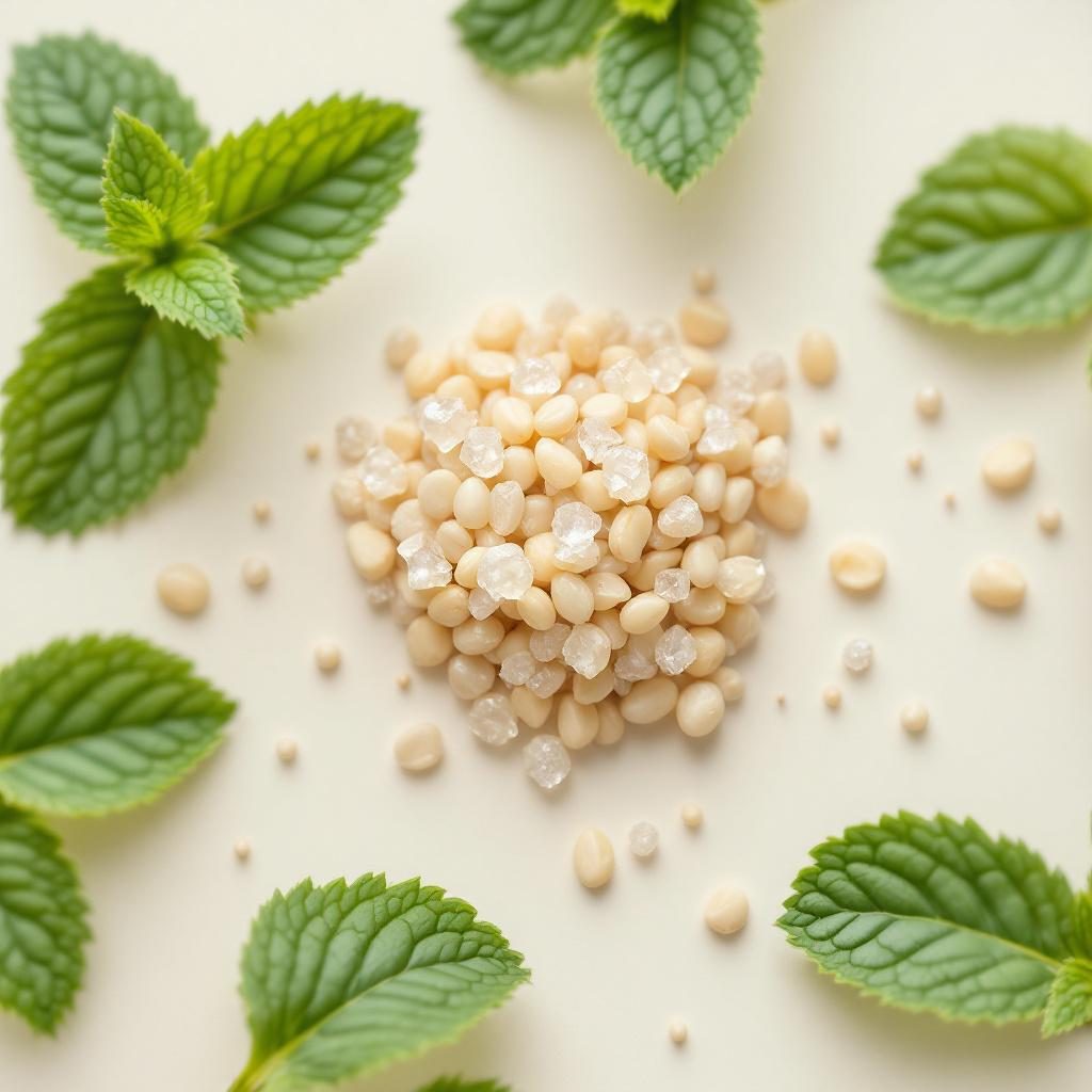 Menthol-Kristalle aus natürlicher Minze