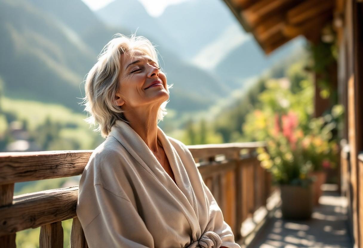Person in entspannter Morgenroutine mit gesunder Lebensweise