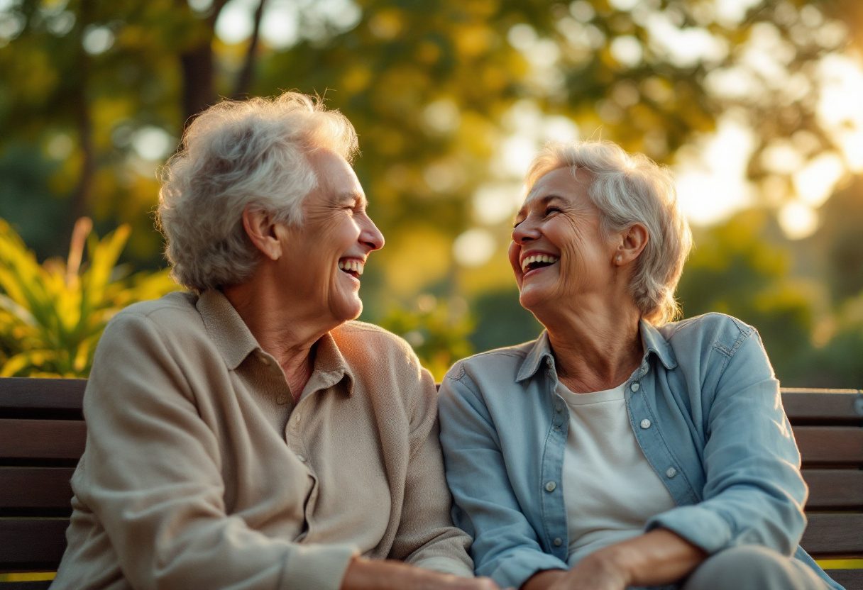 Mujer relajada en su rutina diaria