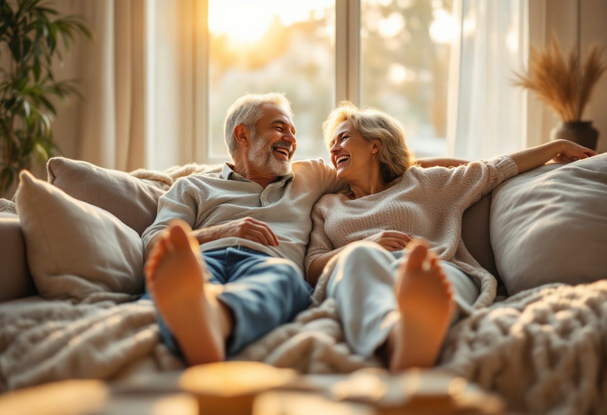 Imagen de estilo de vida, cuidado de pies relajado