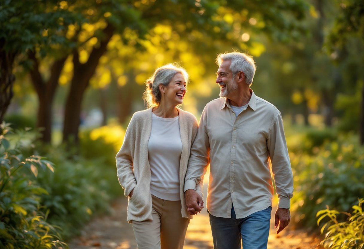 Hombre adulto llevando una vida activa y saludable