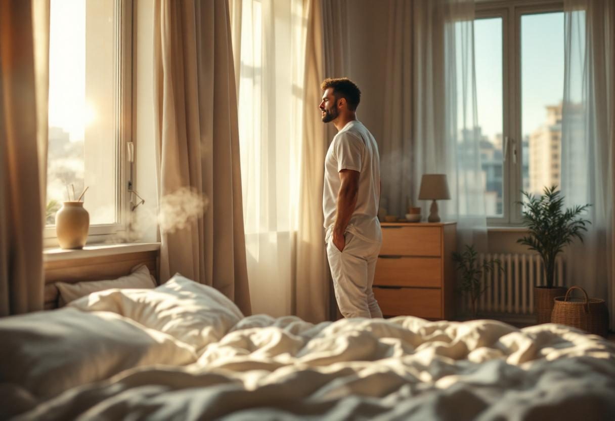 Persona caminando en parque natural representando actividad física y bienestar