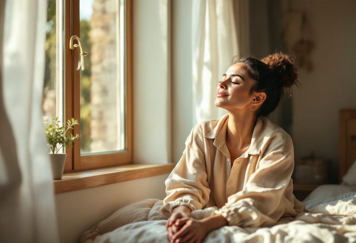 Ambiente relajante con productos de cuidado personal