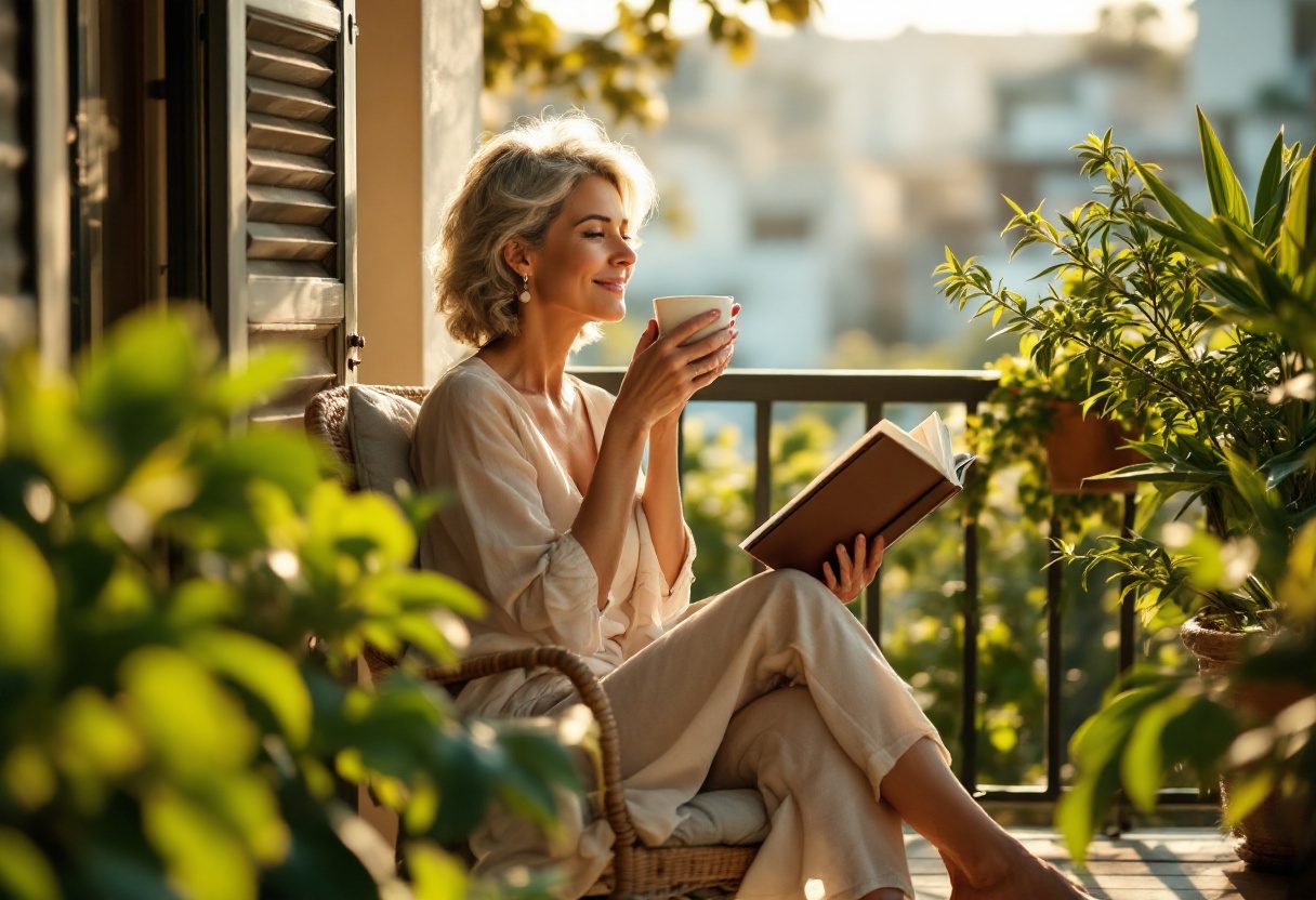 Persona disfrutando de una bebida saludable de Matcha Extract Full