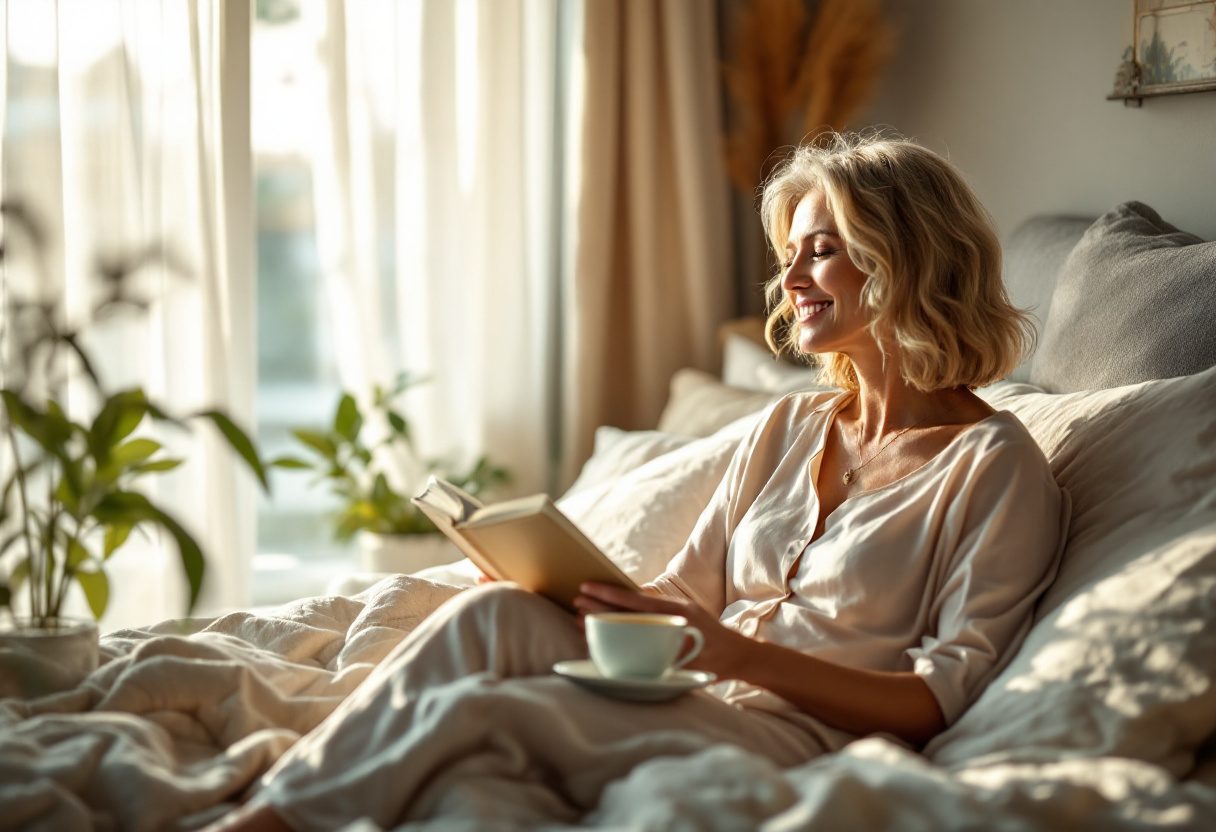 Ambiente relajante con productos de cuidado corporal