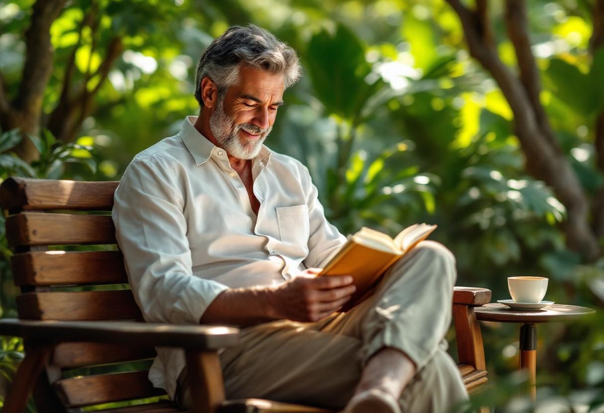 Pareja madura disfrutando de actividades al aire libre con bienestar y energía
