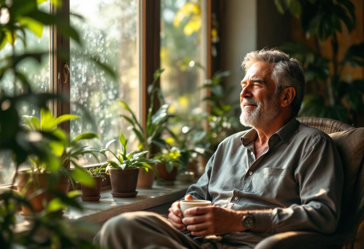 Persona manteniendo hábitos saludables con nutrición equilibrada