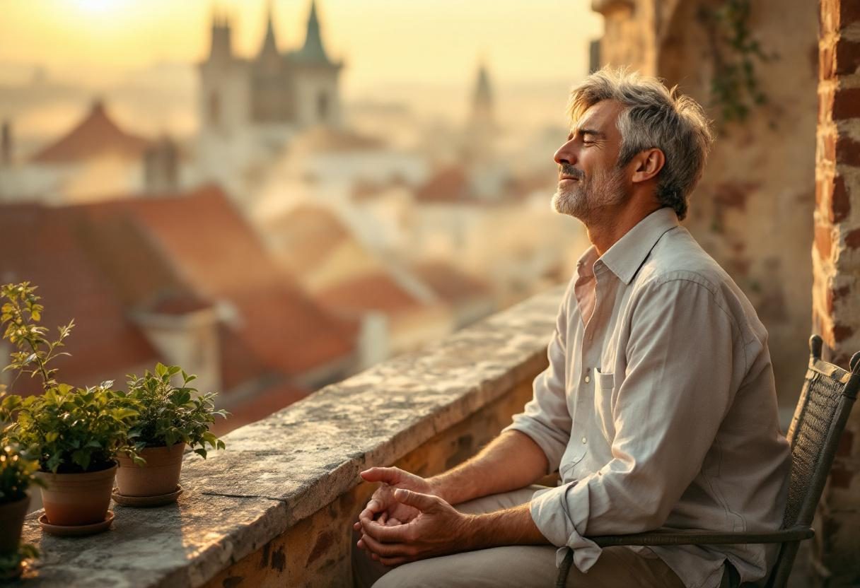 Aktivní muž při sportu a zdravém životním stylu