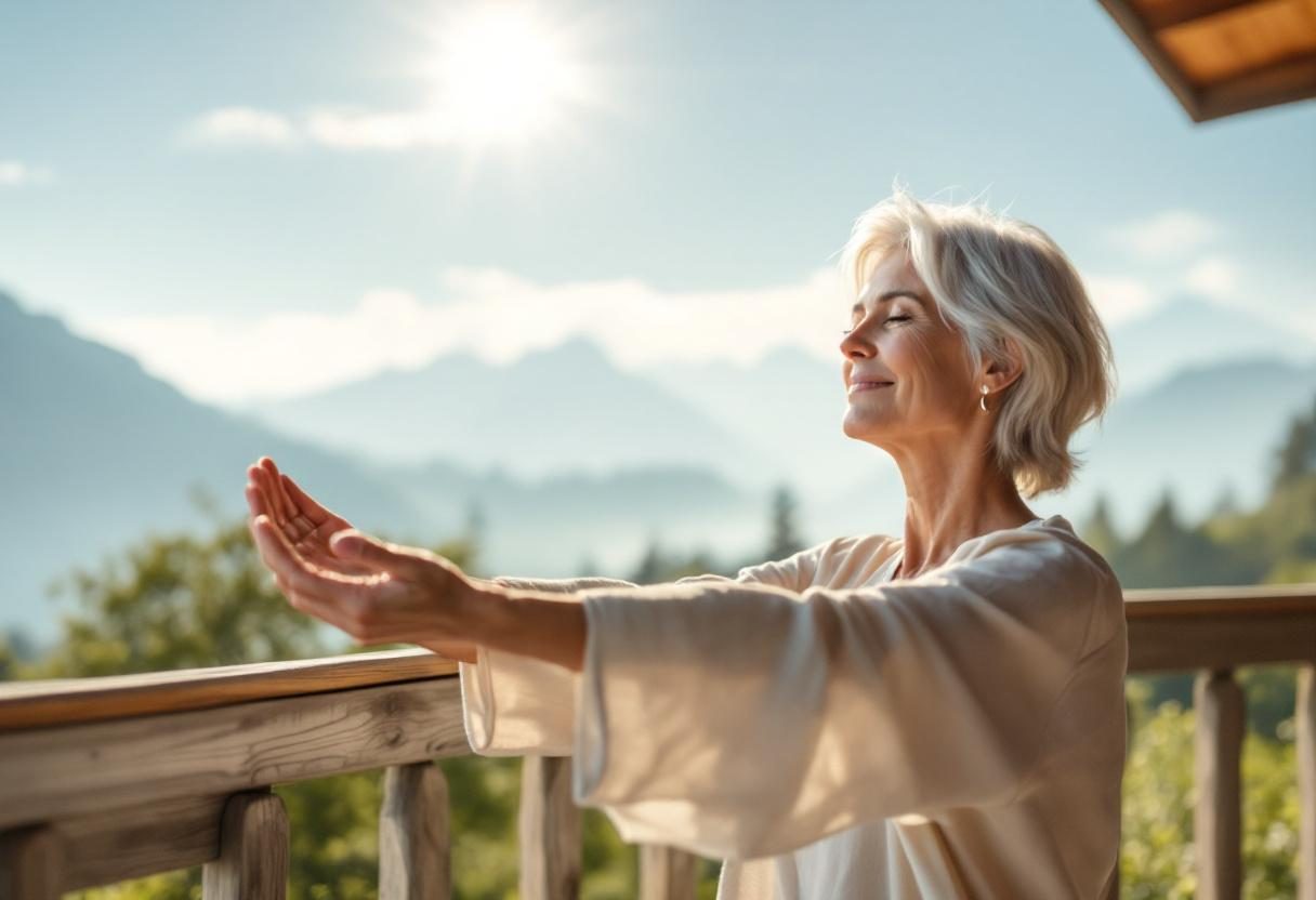 Person bei aktiver Bewegung und körperlicher Aktivität im Freien
