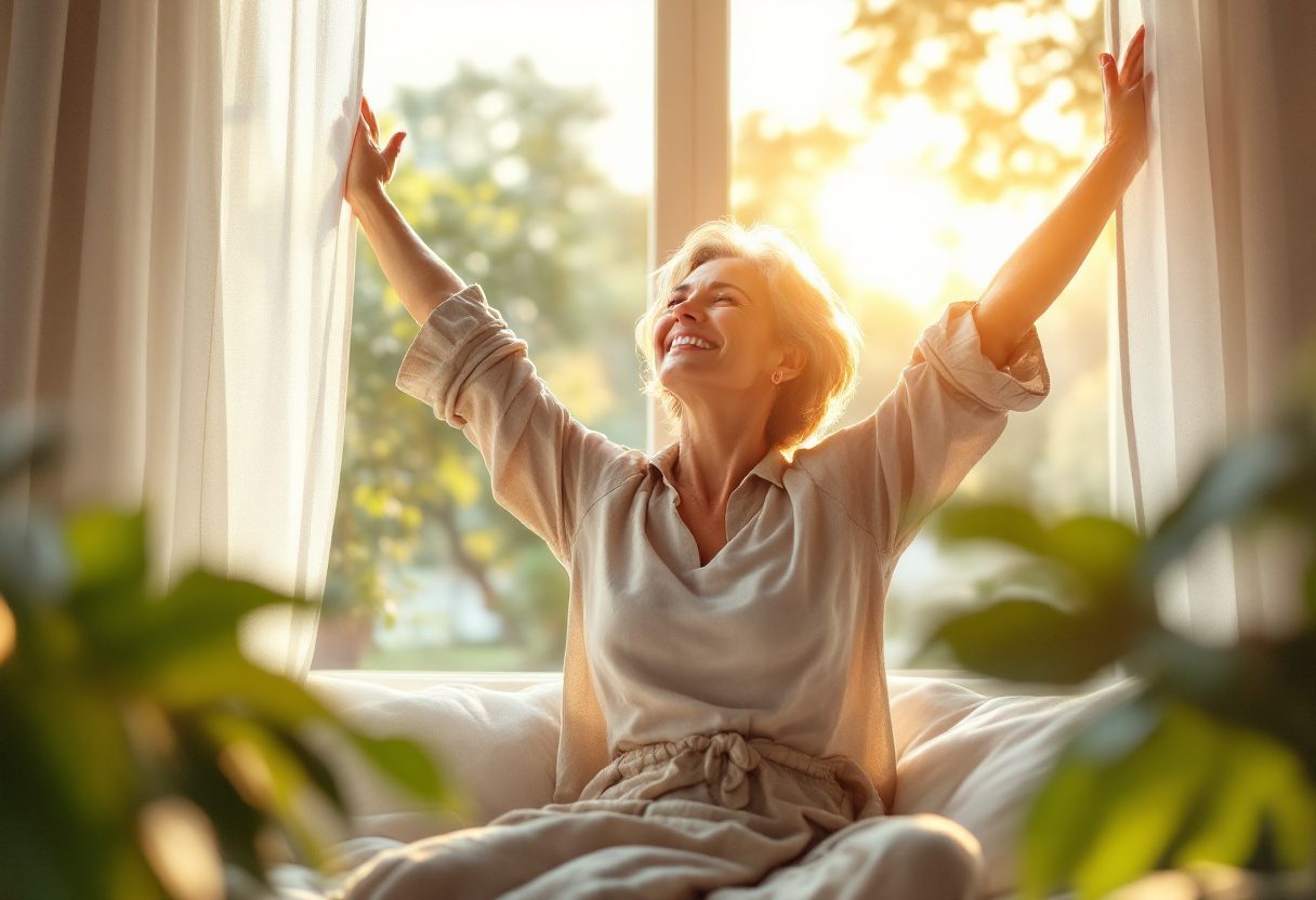 Persona activa disfrutando de movilidad