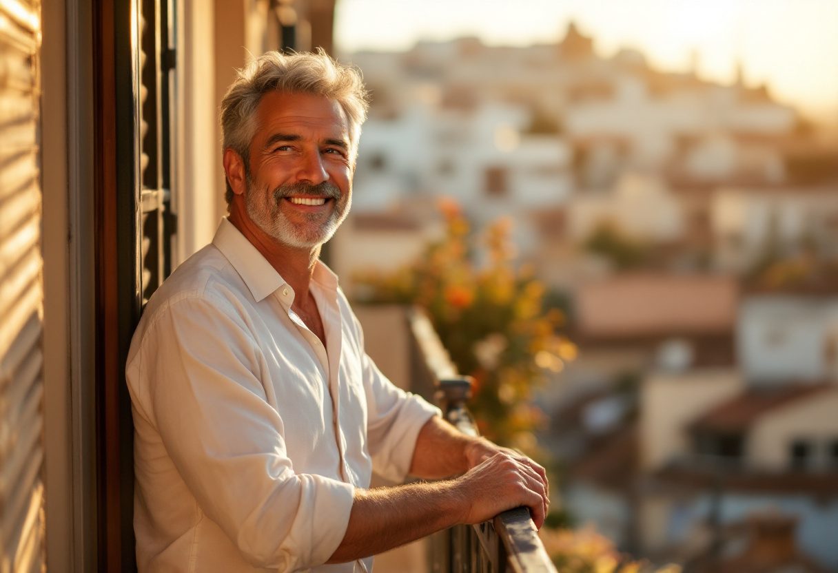 Hombre activo disfrutando de bienestar y energía