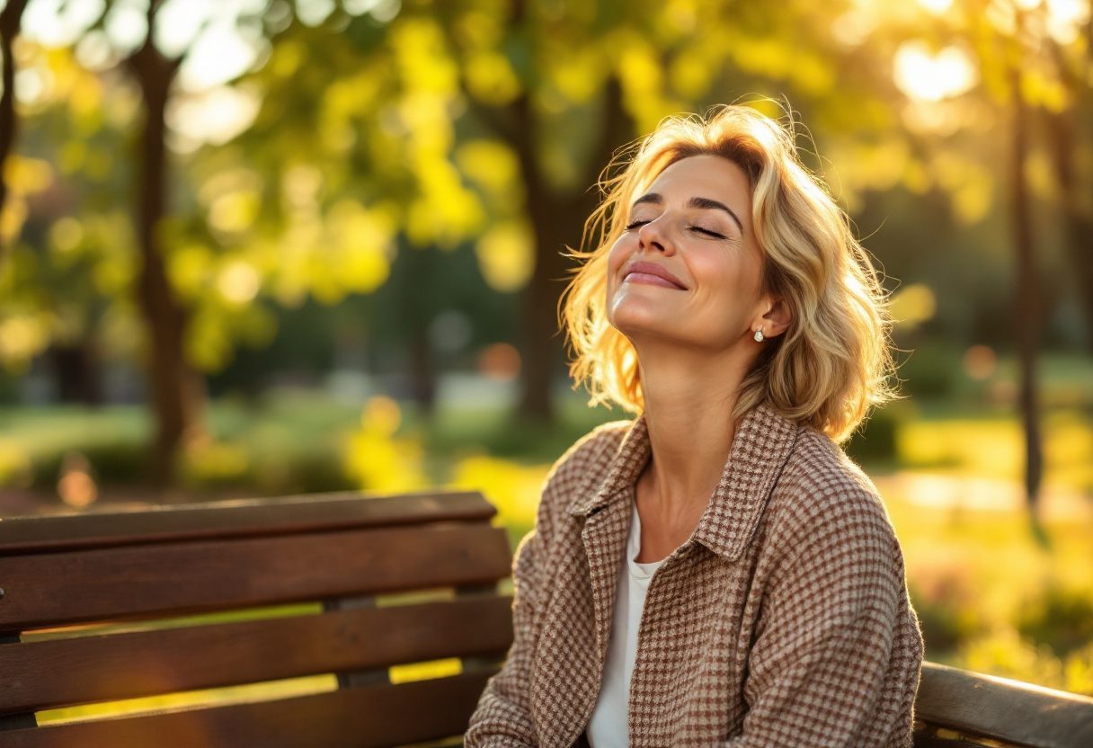 Persona disfrutando de bienestar con Gluconax Premium