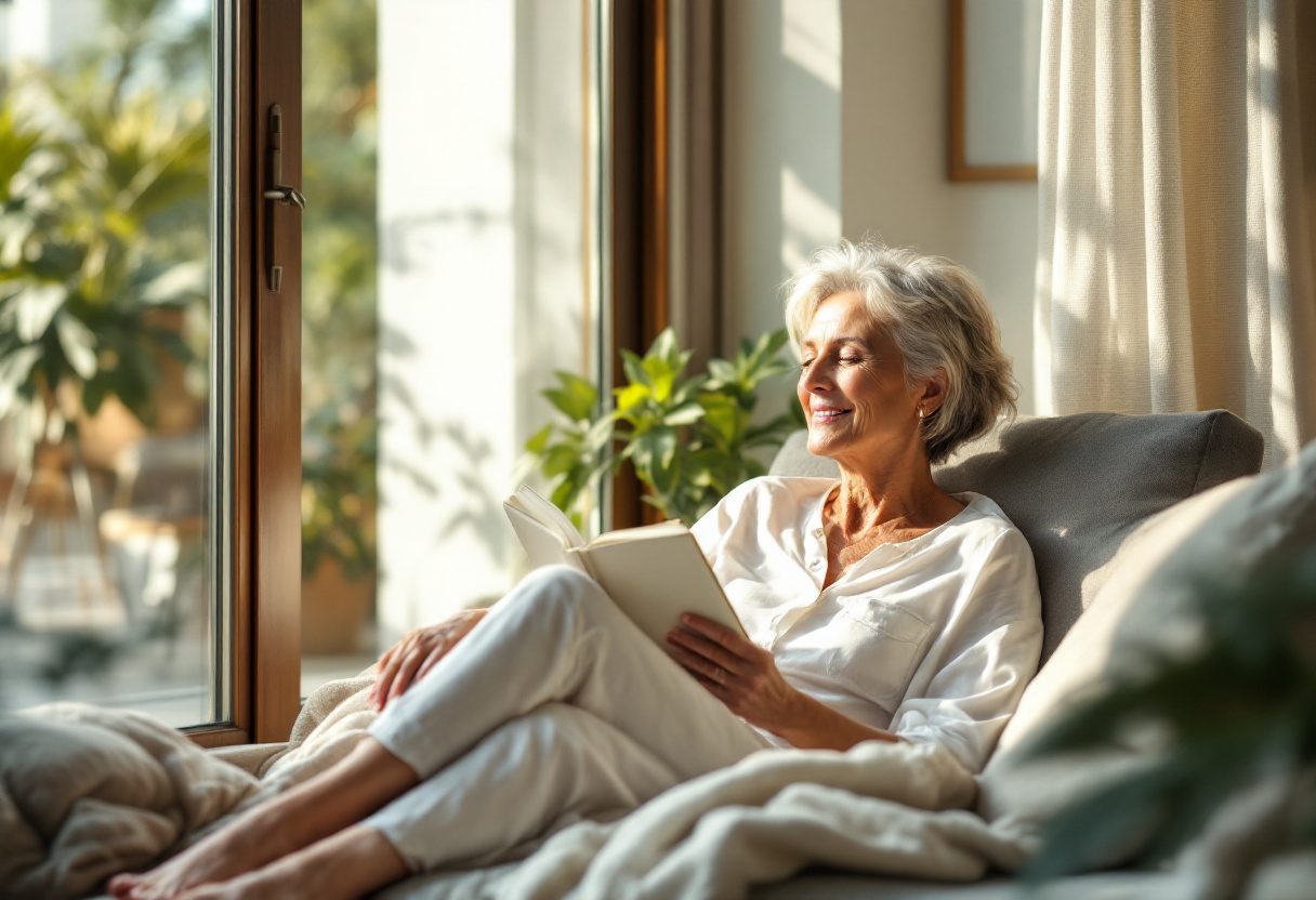 Persona mayor activa disfrutando de la vida al aire libre