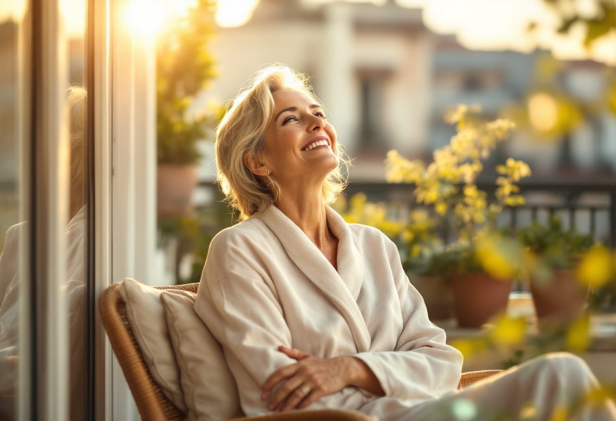 Persona activa disfrutando bienestar