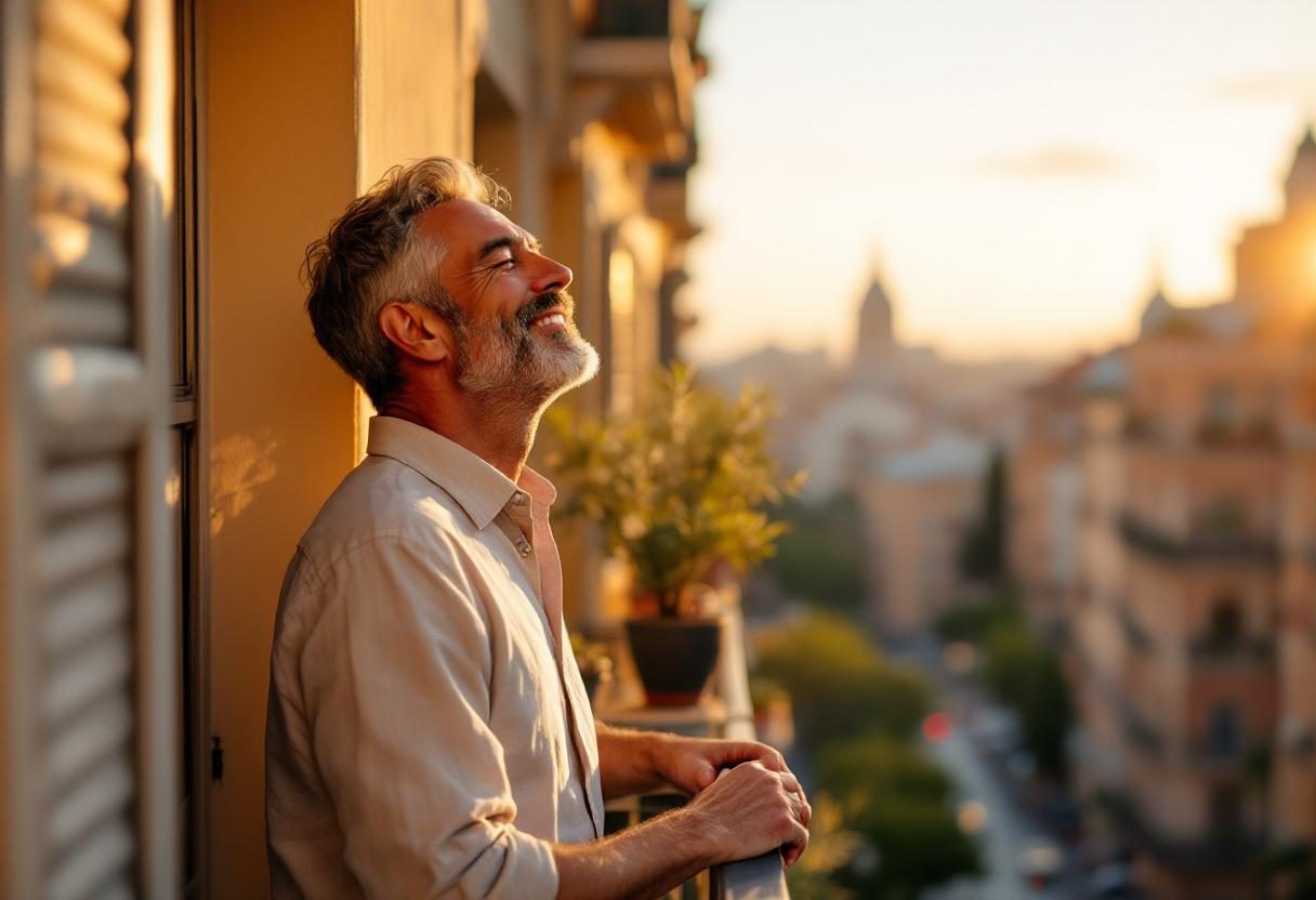 Hombre activo disfrutando de bienestar diario y estilo de vida saludable al aire libre