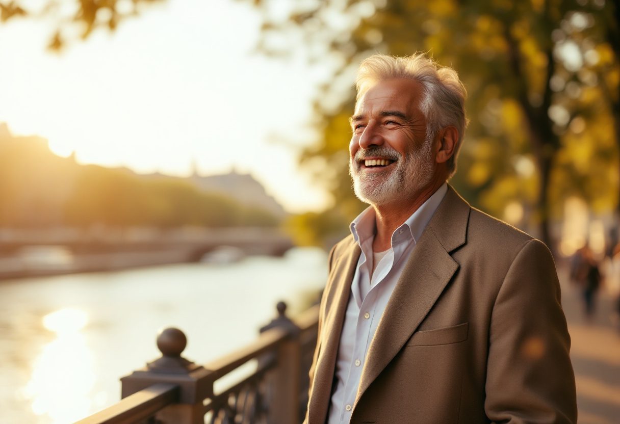 Homme actif profitant d'une vitalité accrue