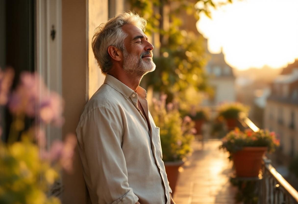 Homme actif profitant d'une vie équilibrée et dynamique