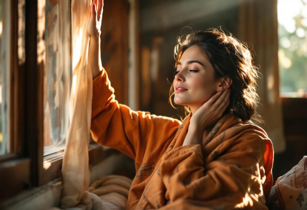 სკინქეარის რუტინა საღამოს განათებაში, სპა ატმოსფერო