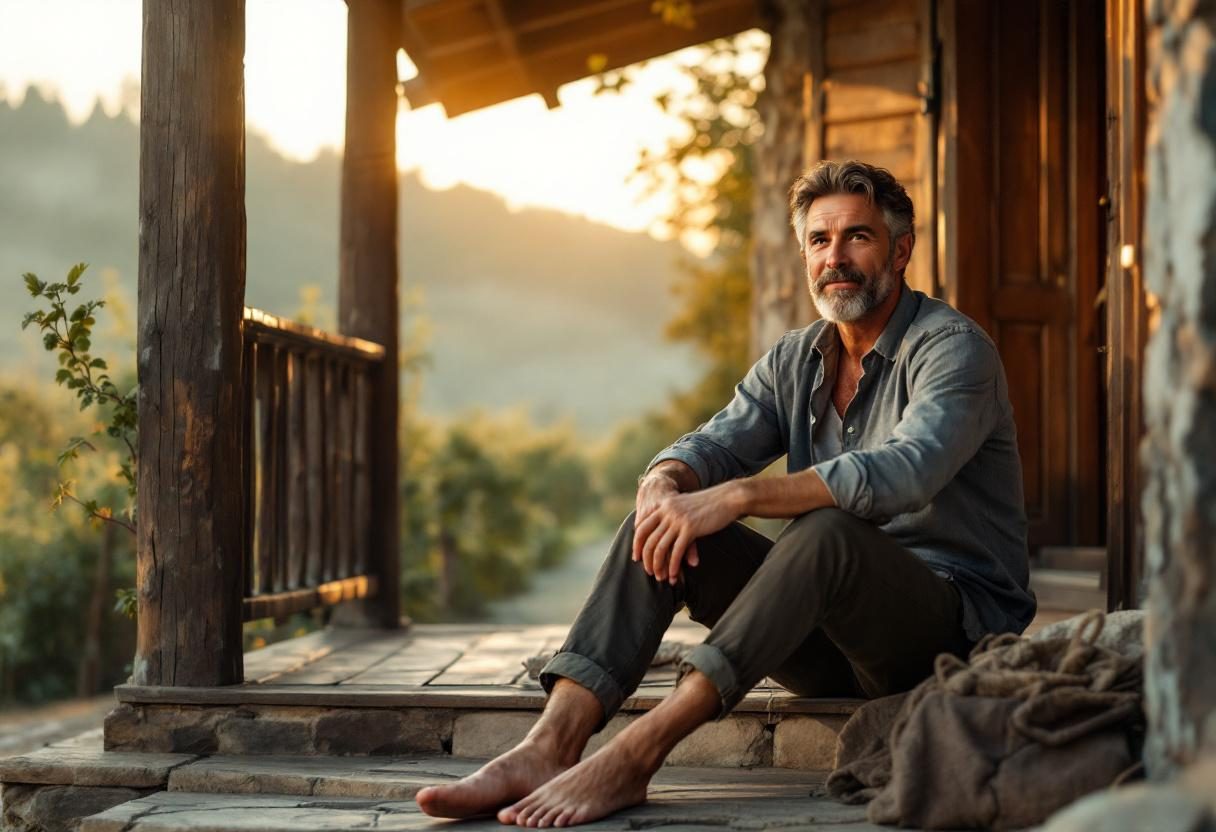 ჯანმრთელი მამაკაცი აქტიურად მოძრაობს