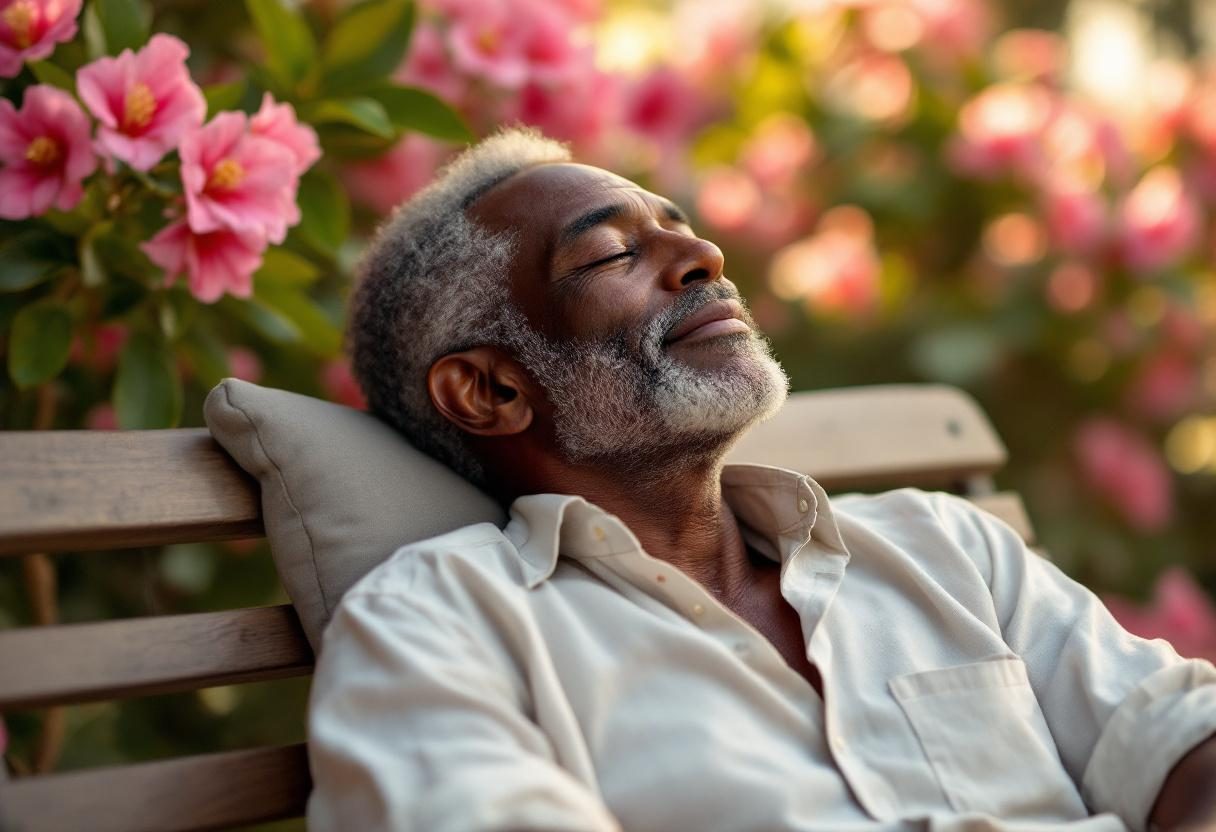 Momento de relajación con rutina de cuidado personal