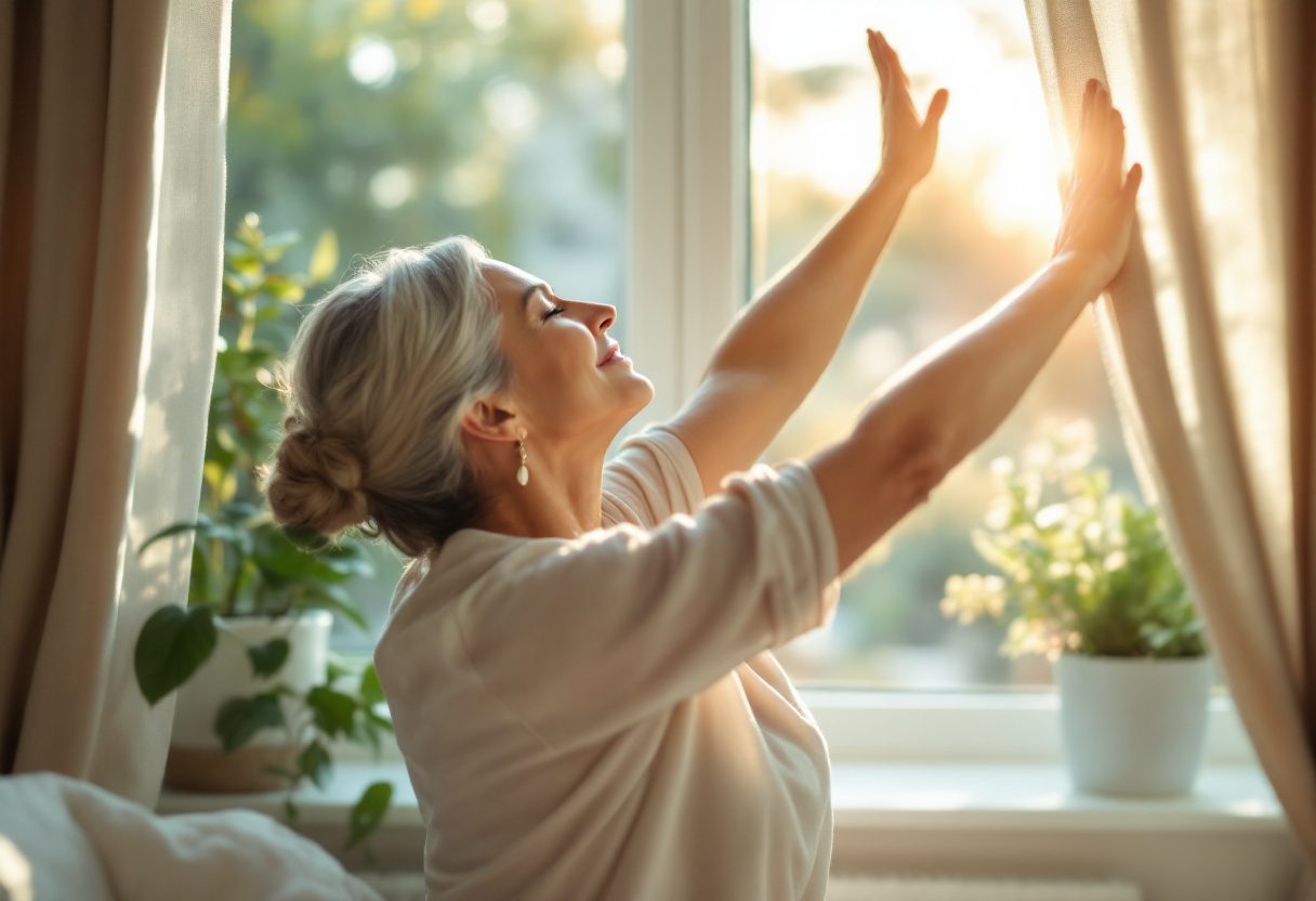 Persona utilizando suplemento en el día a día