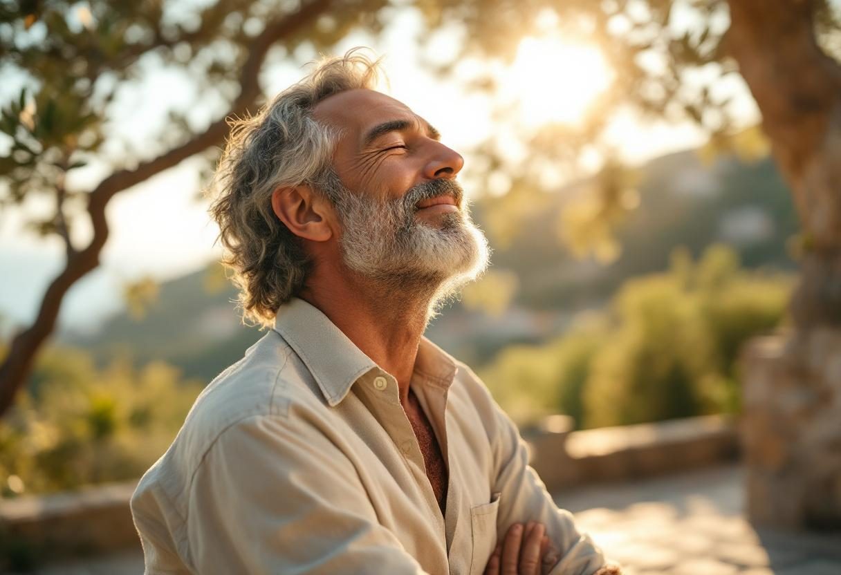 Aktivan muškarac u prirodi, vitalnost i energija