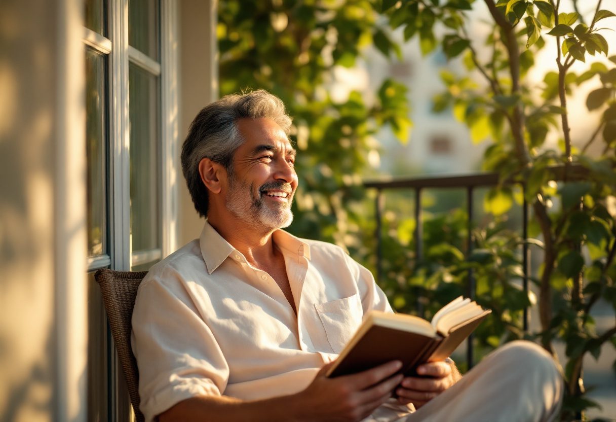 Ilustrasi gaya hidup sehat pria dewasa