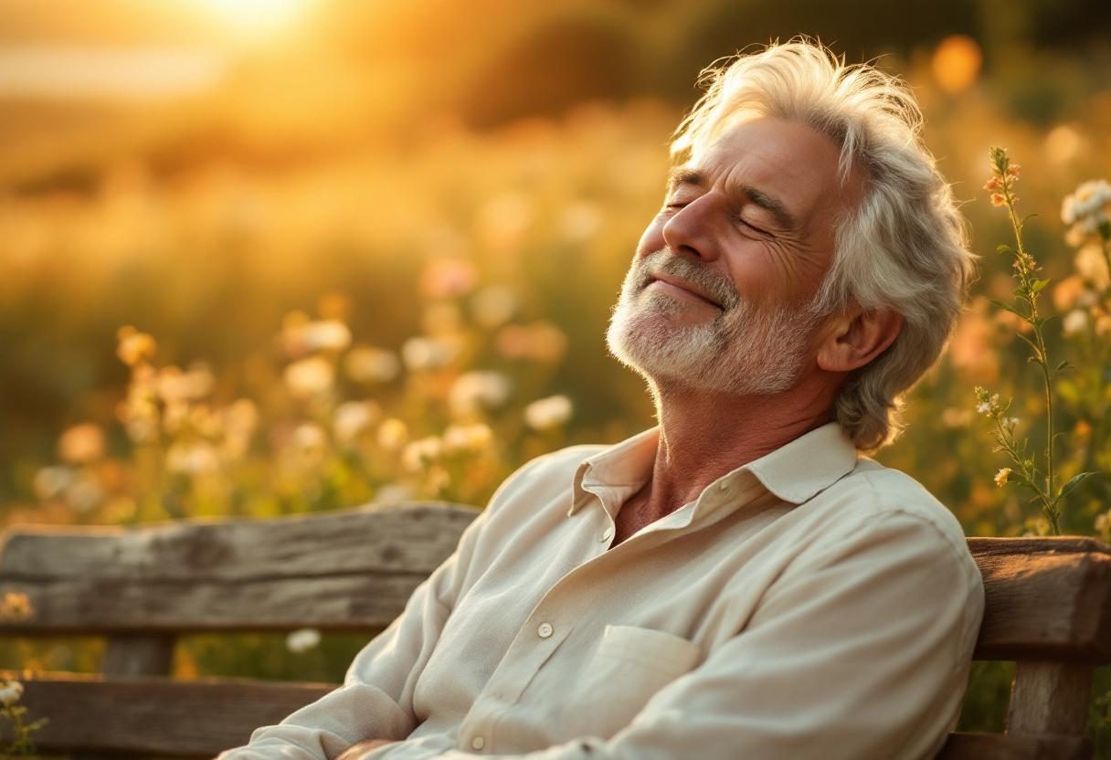Man maintaining active lifestyle with healthy routine