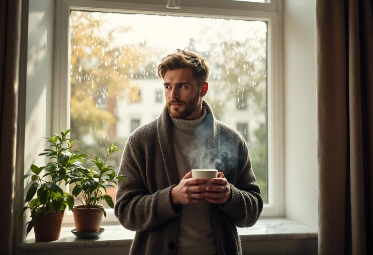 Man enjoying healthy active lifestyle outdoors