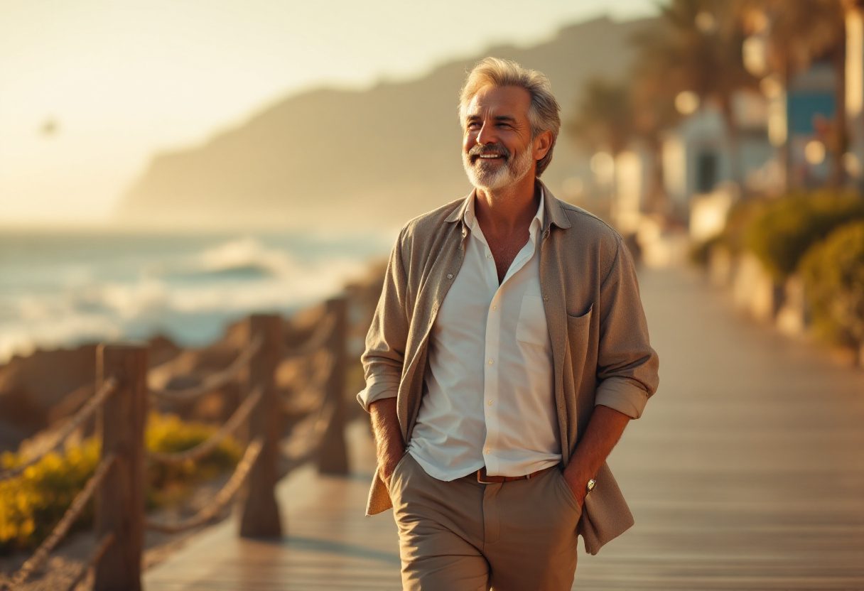 Uomo adulto attivo e in forma