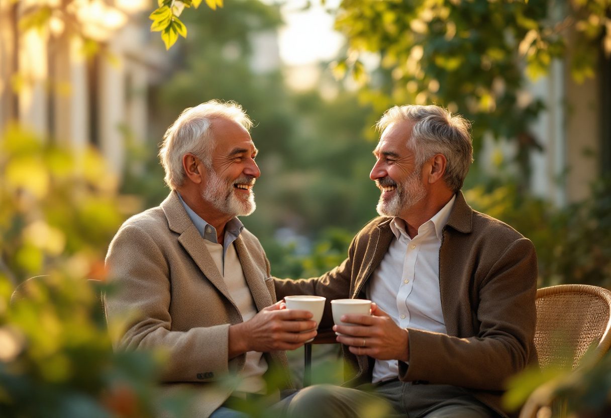 Uomo sereno che si sente energico dopo aver assunto Golden Erect
