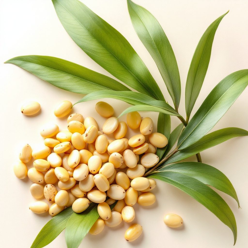 Serenoa repens, palma nana, bacche di saw palmetto su sfondo neutro