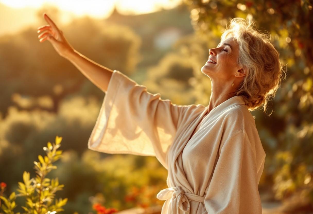 Persona attiva che cammina all'aperto in un ambiente naturale, simbolo di mobilità e benessere quotidiano