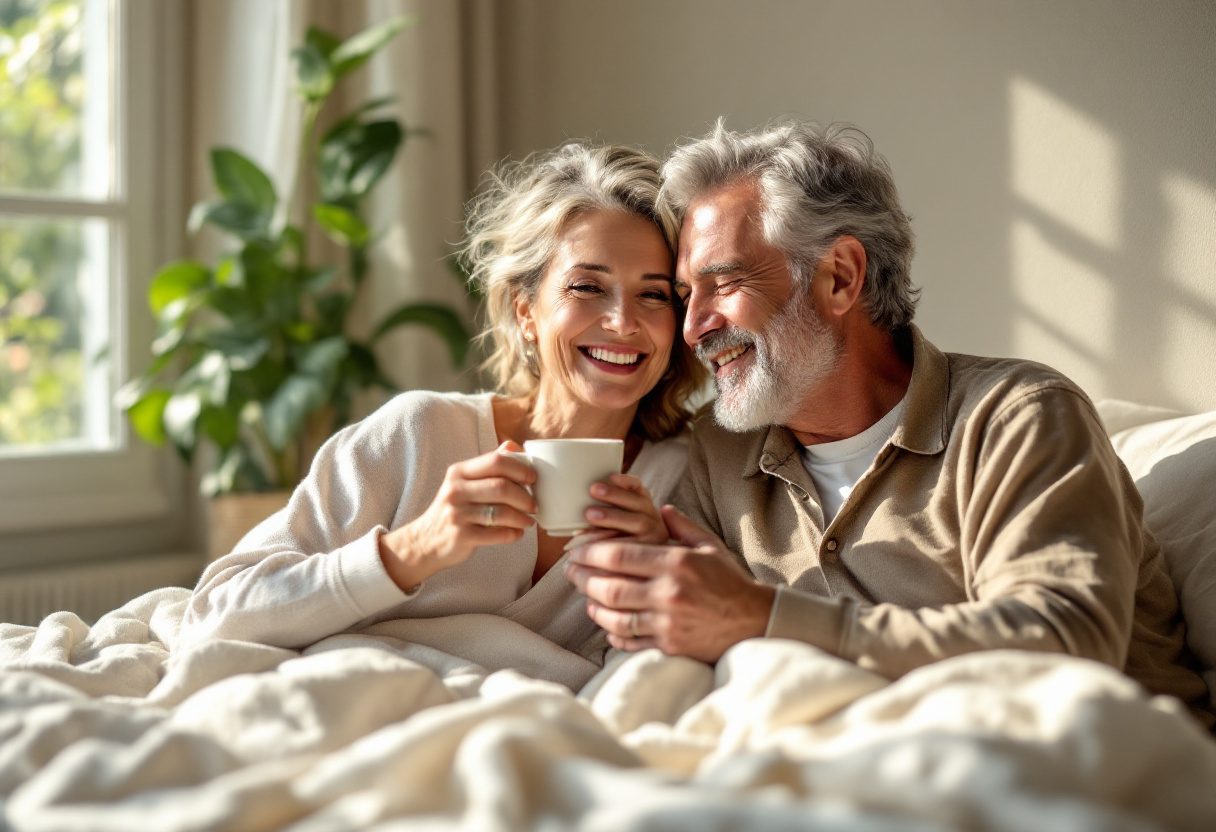 Stile di vita attivo, uomo sereno e rilassato