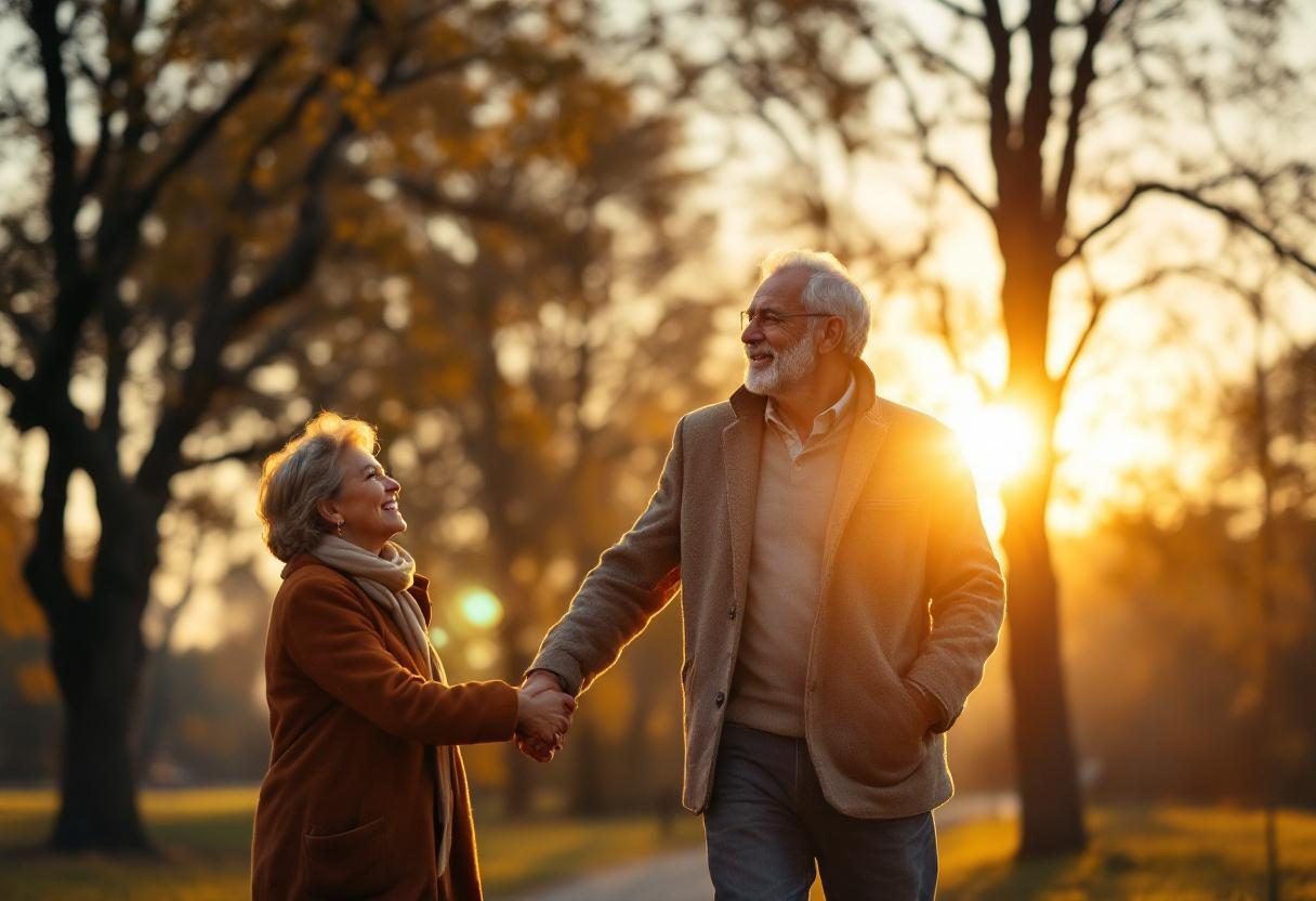 Uomo maturo sorridente che pratica yoga o meditazione in ambiente rilassante