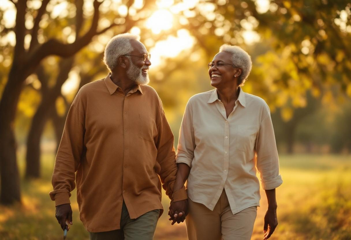 Happy couple expecting new beginnings