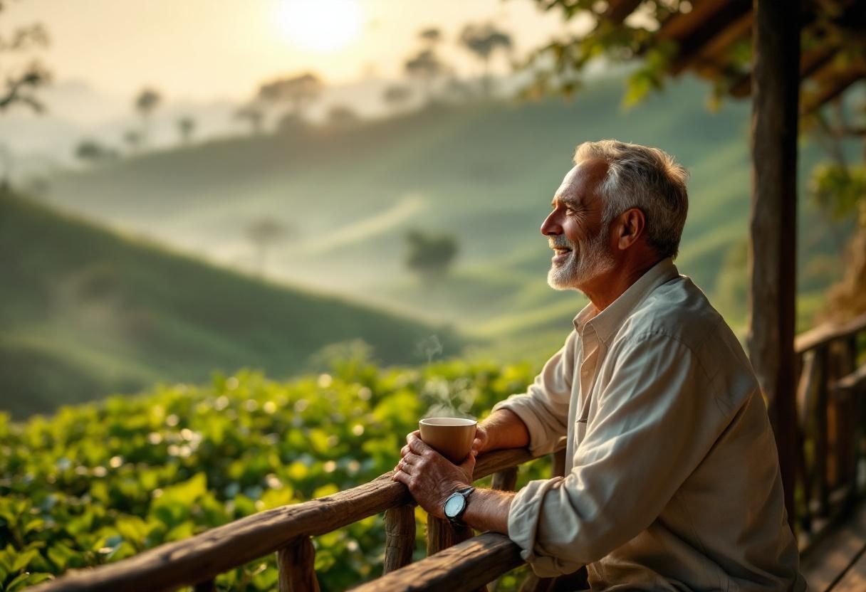 Man enjoying active healthy lifestyle outdoors