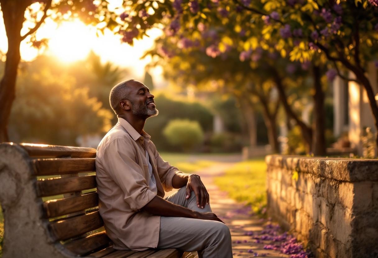 Mature man maintaining active lifestyle and wellness routine