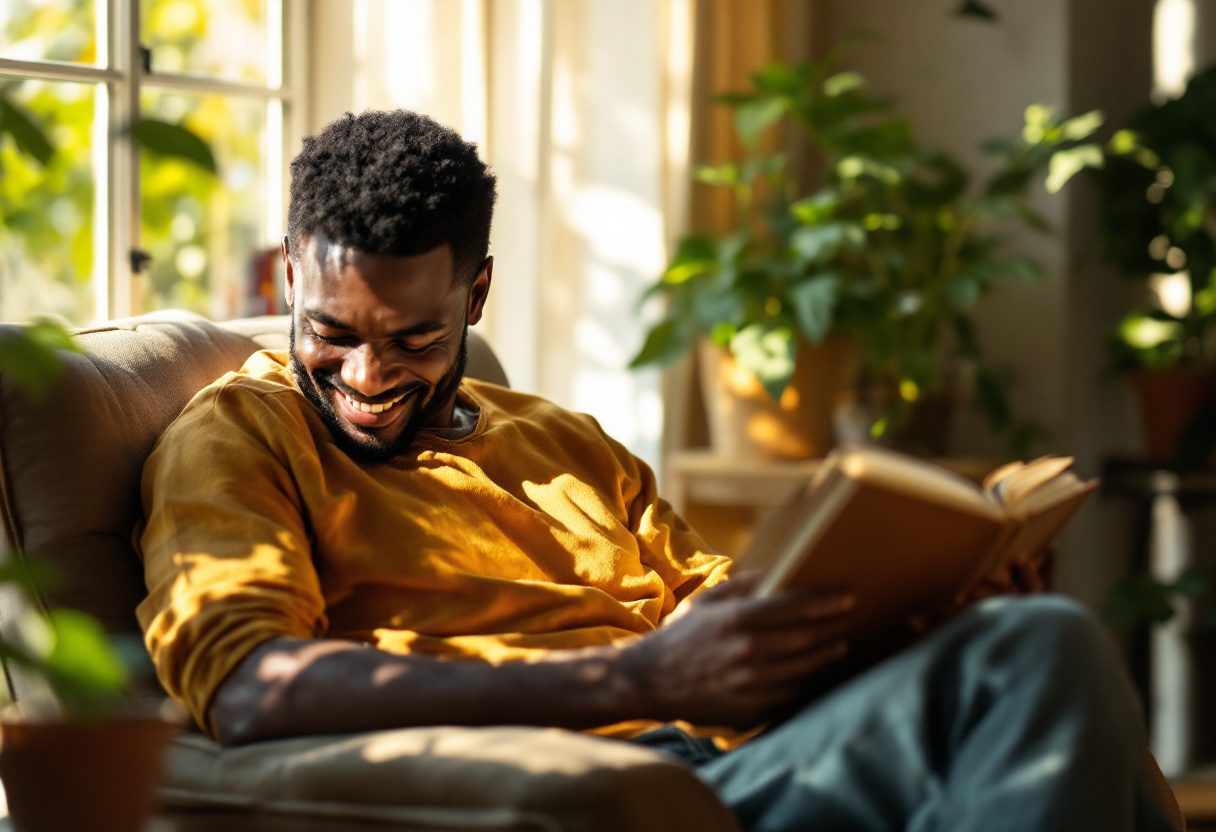 Lifestyle image of a man enjoying daily wellness