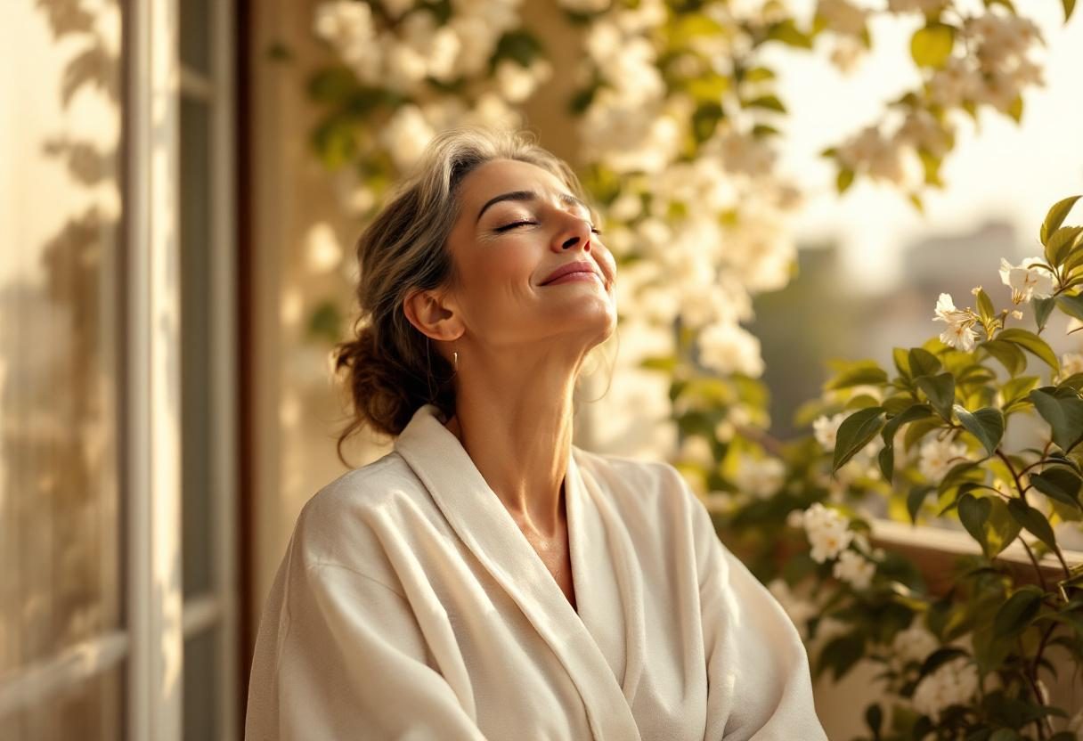 شخص يستخدم المنتج في بيئة منزلية مريحة