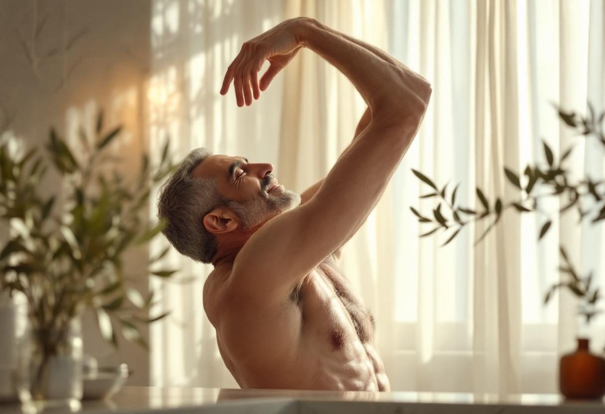 شخص يستمتع بنتائج استخدام المنتج في بيئة طبيعية