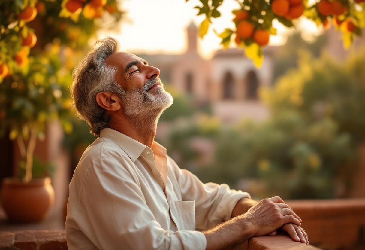 رجل نشيط يمارس الرياضة في الطبيعة